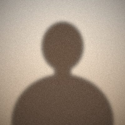 Illustration abstraite d'un portrait, silhouette sur fond ocre clair